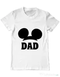 Tricou ADLER barbat Mouse dad Alb