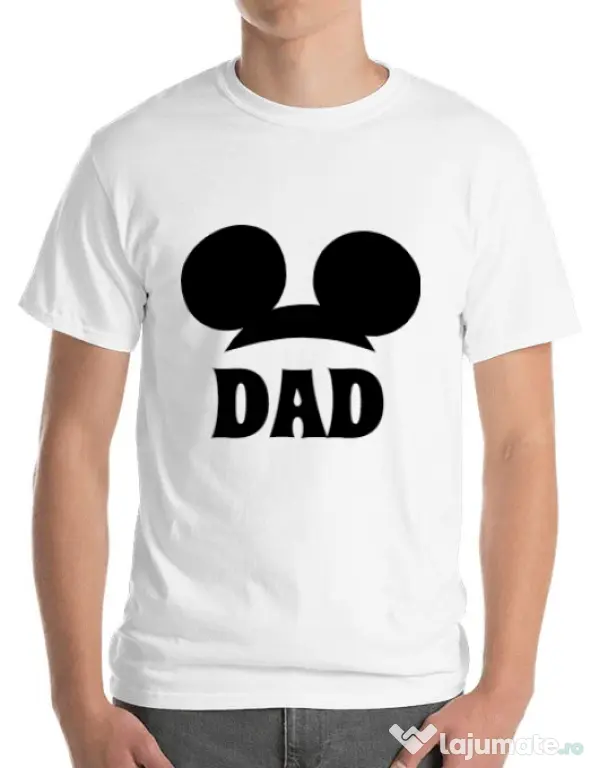 Tricou ADLER barbat Mouse dad Alb