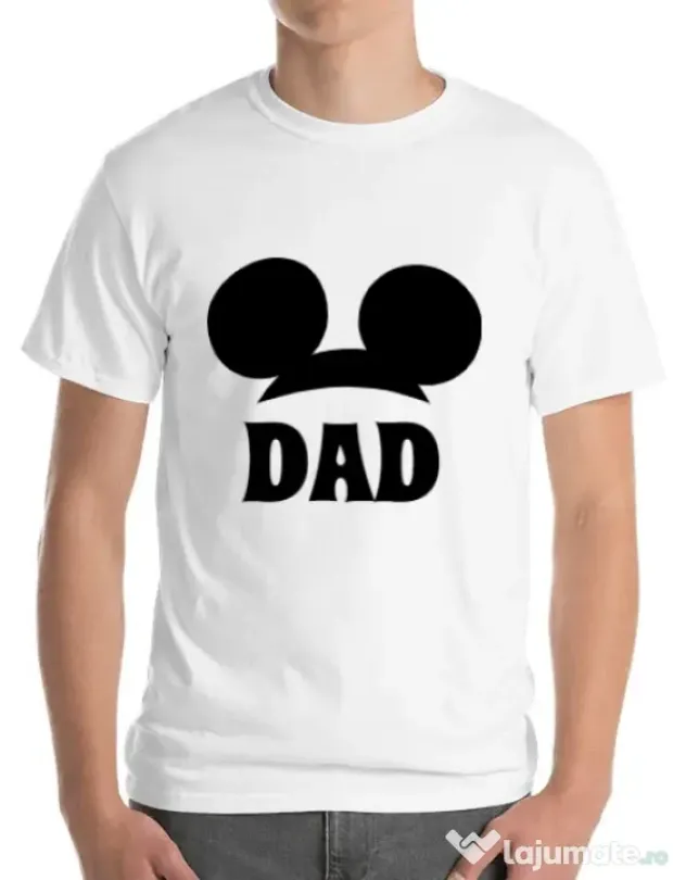 Tricou ADLER barbat Mouse dad Alb