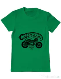 Tricou ADLER barbat Caferacer Verde mediu