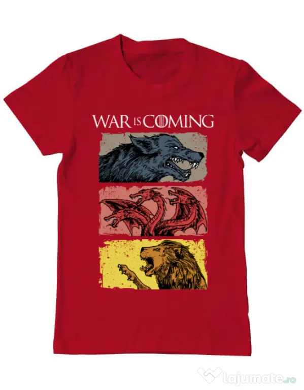 Tricou ADLER barbat War is coming Rosu