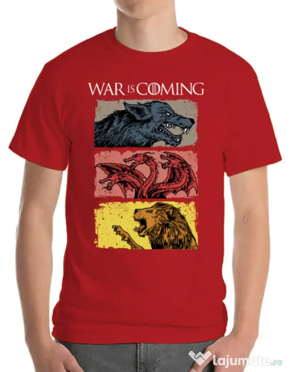 Tricou ADLER barbat War is coming Rosu
