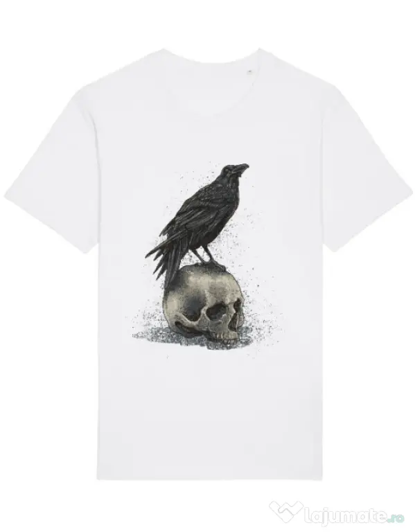 Tricou STANLEY STELLA barbat Crow skull Alb
