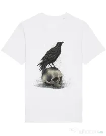 Tricou STANLEY STELLA barbat Crow skull Alb