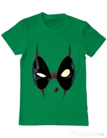 Tricou ADLER barbat Deadpool mask Verde mediu