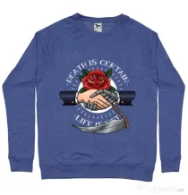 Bluza ADLER barbat Death is certain Albastru melanj