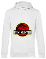 Hoodie barbat cu gluga Fish hunter Alb