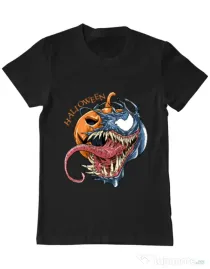 Tricou ADLER barbat Halloween Venom Negru