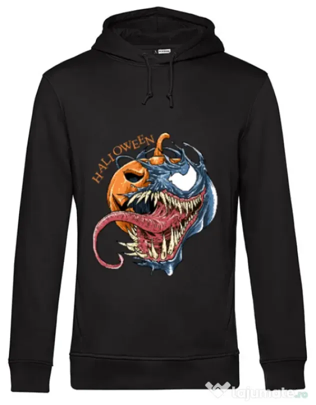 Hoodie barbat cu gluga Halloween Venom Negru