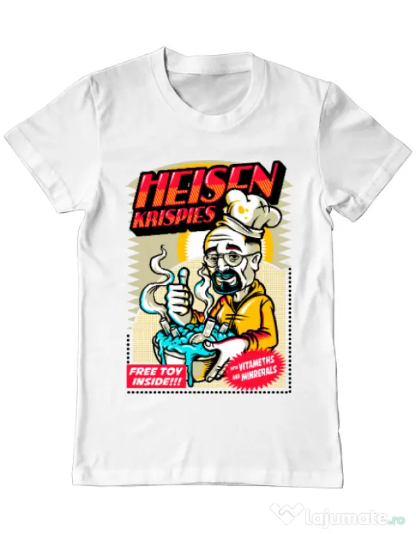 Tricou ADLER barbat Heisen krispies Alb