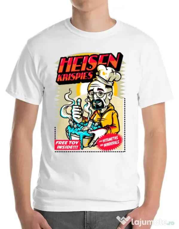 Tricou ADLER barbat Heisen krispies Alb