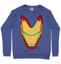 Bluza ADLER barbat Iron man mask Albastru melanj