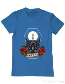 Tricou ADLER barbat Pure evil Albastru azuriu