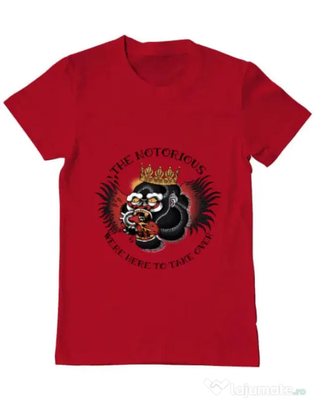 Tricou ADLER barbat The notorious Rosu