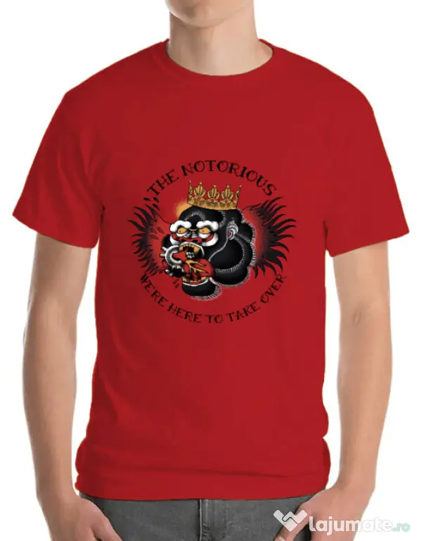 Tricou ADLER barbat The notorious Rosu