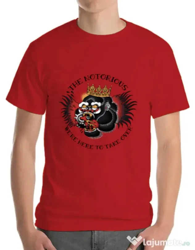 Tricou ADLER barbat The notorious Rosu