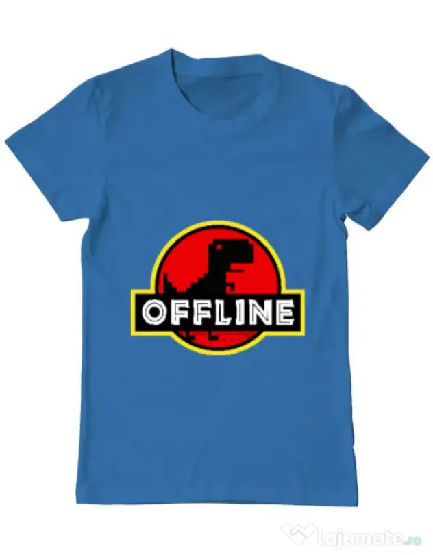 Tricou ADLER barbat Offline Albastru azuriu