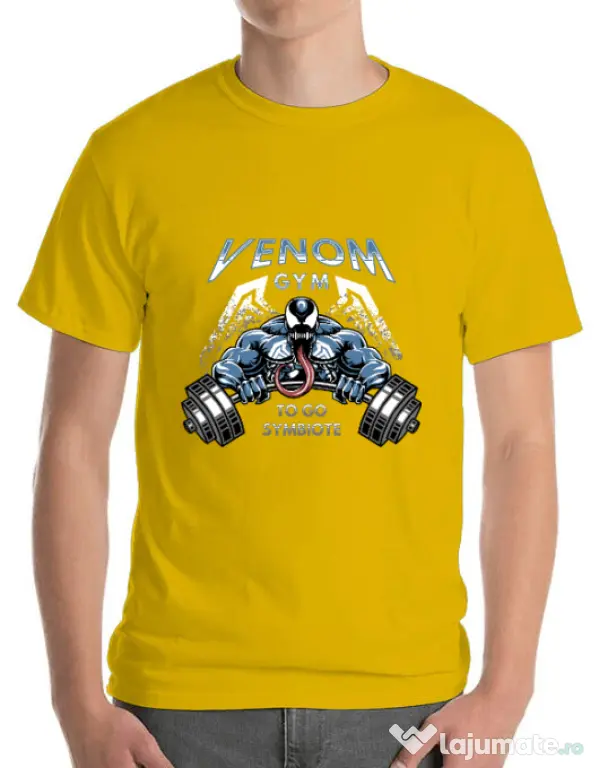 Tricou ADLER barbat Venom gym Galben