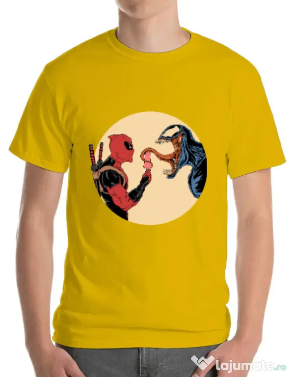 Tricou ADLER barbat Venom icecream Galben