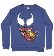 Bluza ADLER barbat Venom pizza Albastru melanj