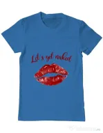Tricou ADLER barbat Lets get naked Albastru azuriu