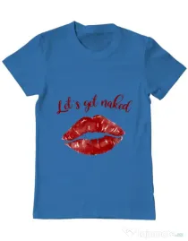 Tricou ADLER barbat Lets get naked Albastru azuriu