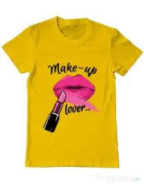Tricou ADLER barbat Make up lover Galben