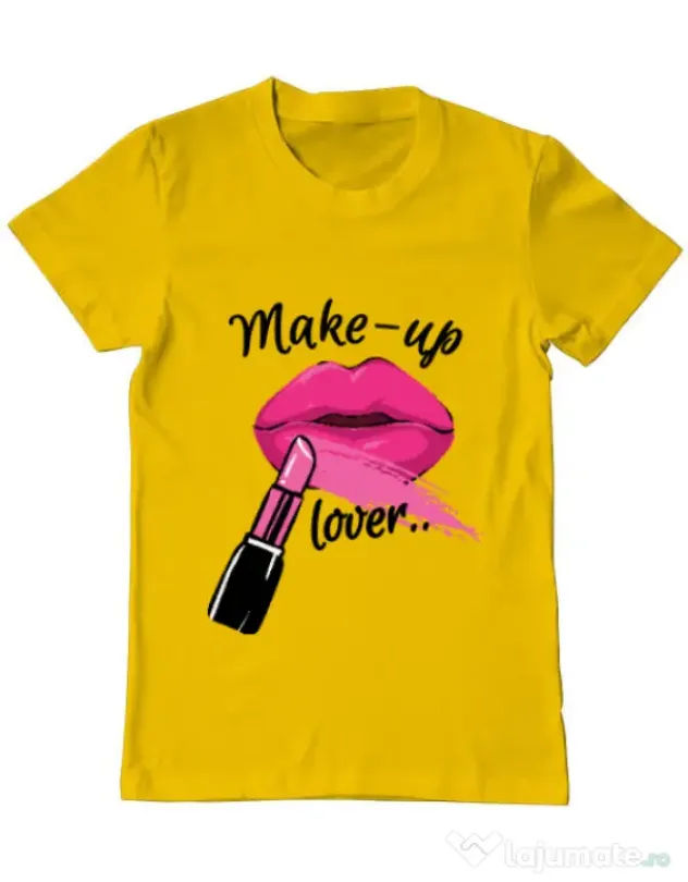 Tricou ADLER barbat Make up lover Galben