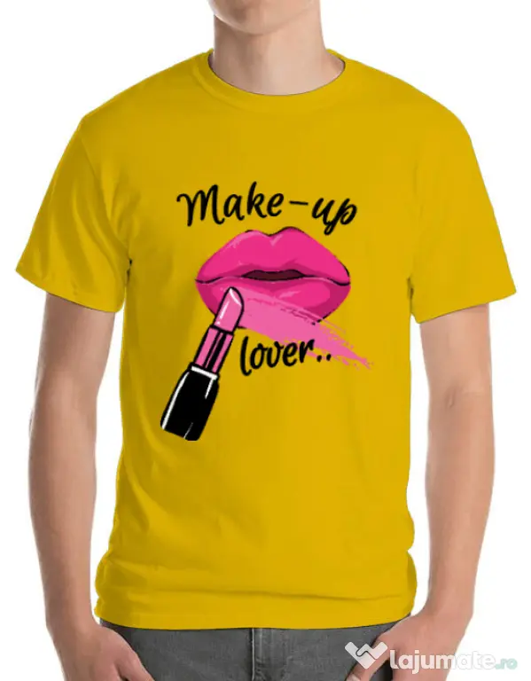 Tricou ADLER barbat Make up lover Galben
