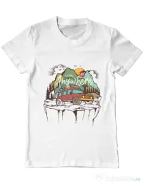 Tricou ADLER barbat Adventure Alb