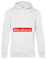 Hoodie barbat cu gluga Hardcore Alb