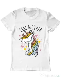 Tricou ADLER barbat Like mother Alb