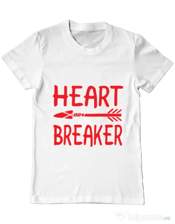 Tricou ADLER barbat Heart breaker Alb