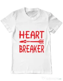 Tricou ADLER barbat Heart breaker Alb