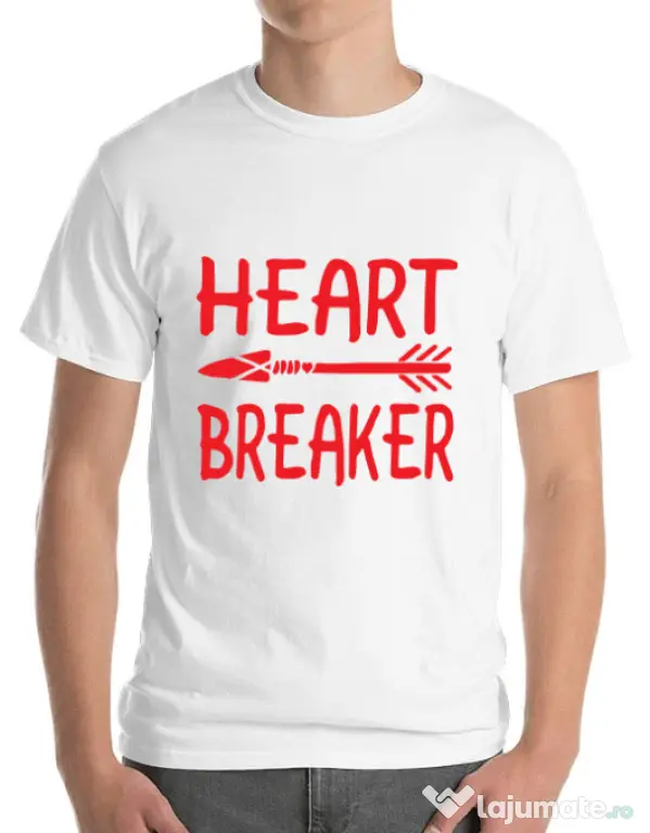 Tricou ADLER barbat Heart breaker Alb