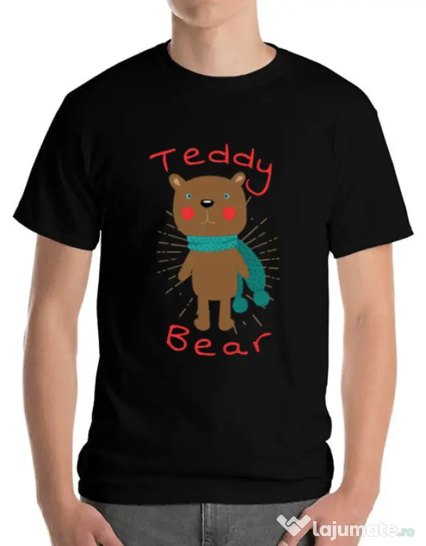 Tricou ADLER barbat Teddy bear Negru