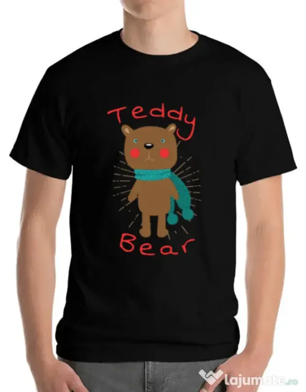 Tricou ADLER barbat Teddy bear Negru