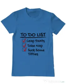 Tricou ADLER barbat To do list Albastru azuriu