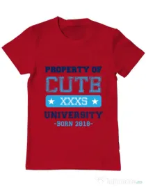 Tricou ADLER barbat Cute university Rosu