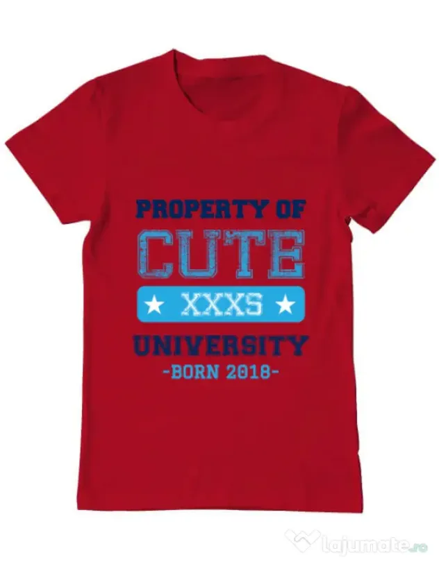 Tricou ADLER barbat Cute university Rosu