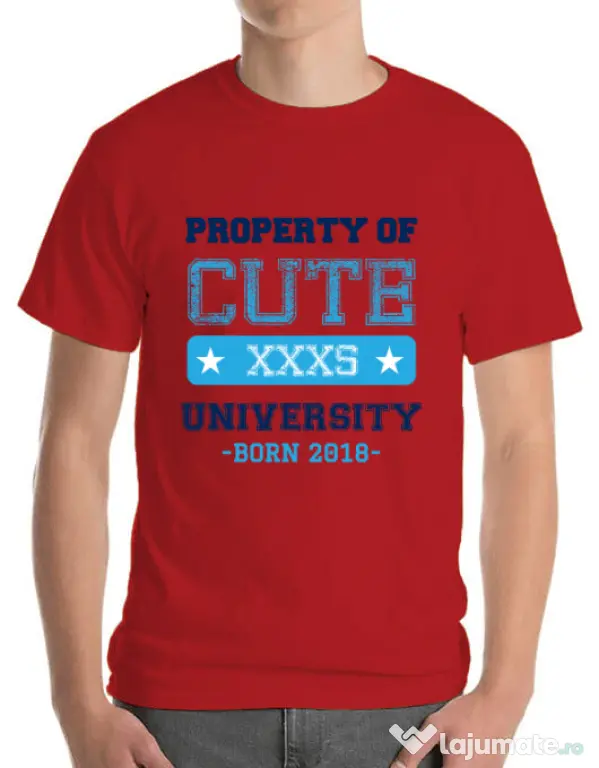 Tricou ADLER barbat Cute university Rosu