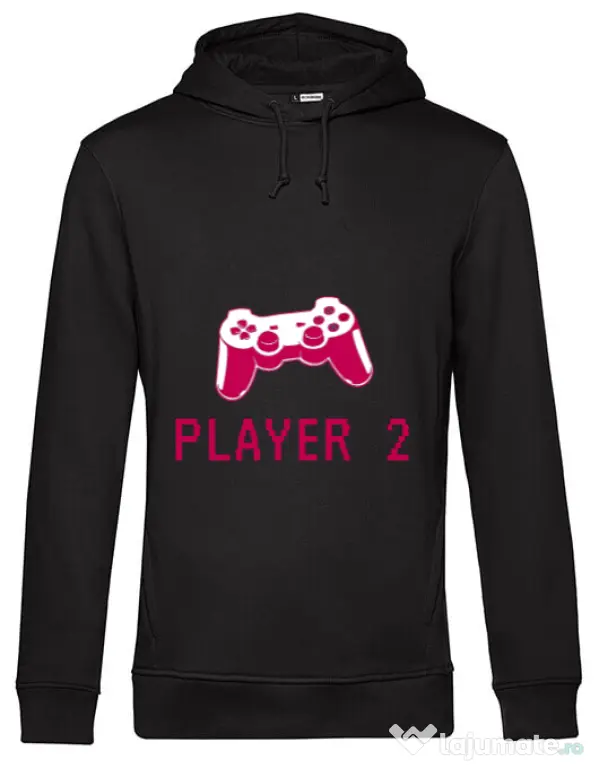 Hoodie barbat cu gluga Player 2 Negru