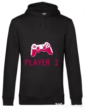 Hoodie barbat cu gluga Player 2 Negru
