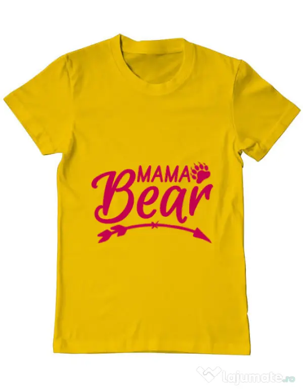 Tricou ADLER barbat Mama bear Galben