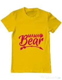 Tricou ADLER barbat Mama bear Galben