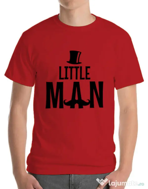 Tricou ADLER barbat Little man Rosu