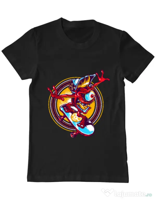 Tricou ADLER barbat Cali skate Negru