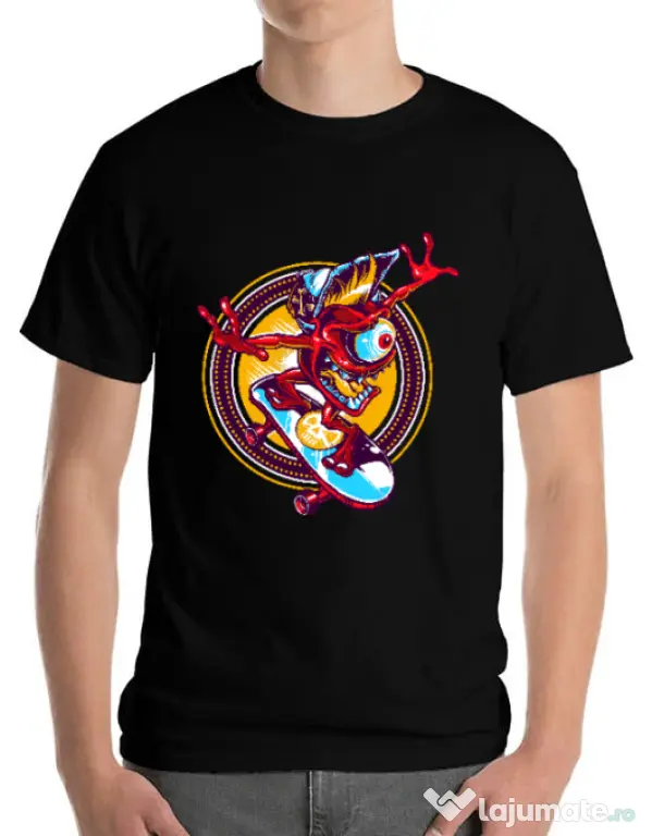 Tricou ADLER barbat Cali skate Negru