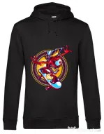 Hoodie barbat cu gluga Cali skate Negru