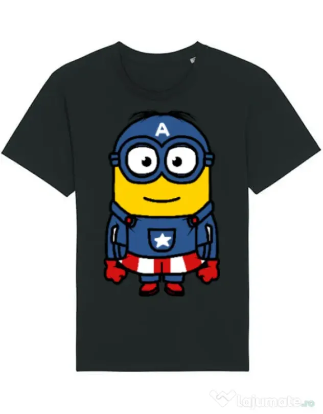 Tricou STANLEY STELLA barbat Captain minion Negru